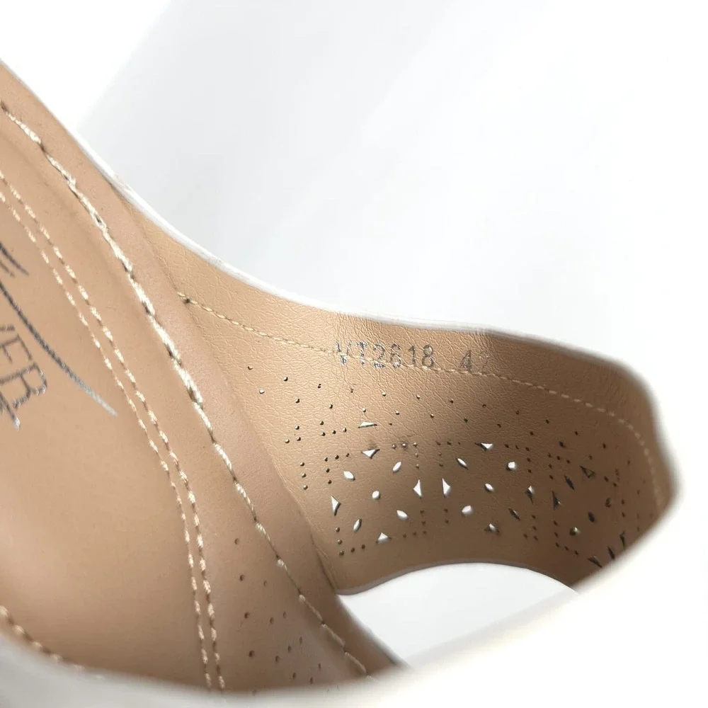 SHIBEVER NWOT Low Comfortable Wedge Sandal Open‎ Toe Slip On Size 42 US 11